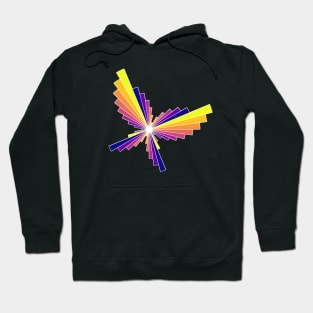 Sunset Butterfly | Flying Wings Bar Charts Black Hoodie